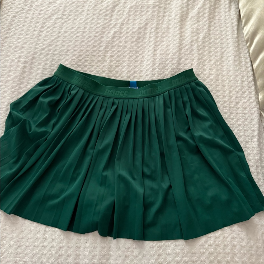 Green Pleated Skirt